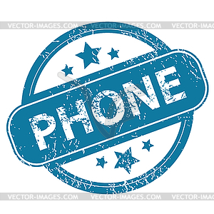 PHONE round stamp - vector clipart