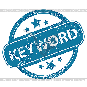 KEYWORD round stamp - vector image