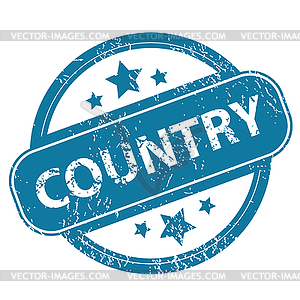 COUNTRY round stamp - vector image