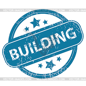 BUILDING round stamp - vector image