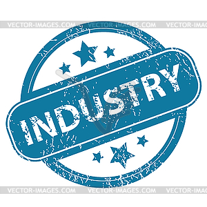 INDUSTRY round stamp - vector clipart