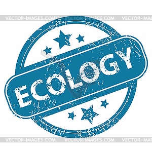 ECOLOGY round stamp - vector image