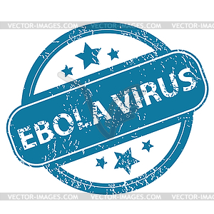 EBOLA VIRUS round stamp - vector image