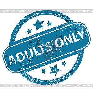 ADULTS ONLY round stamp - vector image