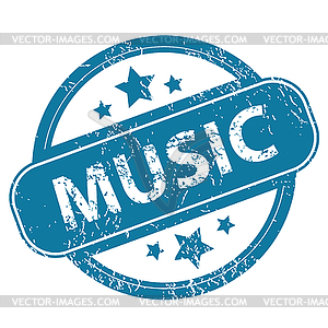 MUSIC round stamp - vector EPS clipart