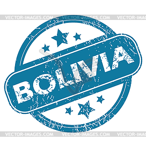 BOLIVIA round stamp - color vector clipart