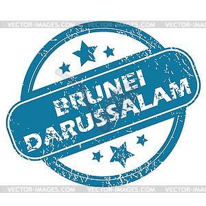 BRUNEI DARUSSALAM round stamp - vector image