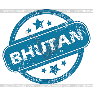 BHUTAN round stamp - vector clip art