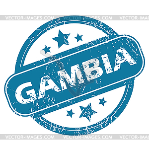Гамбия круглую печать - векторное изображение клипарта