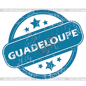 GUADELOUPE round stamp - vector clipart