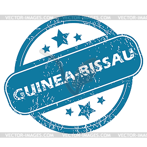 GUINEA-BISSAU round stamp - color vector clipart