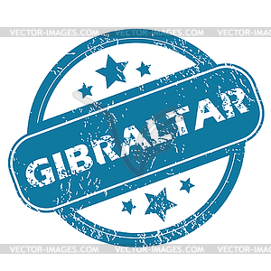 GIBRALTAR round stamp - vector clip art