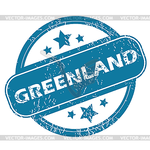 GREENLAND round stamp - vector clipart