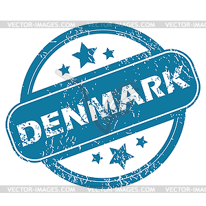 DENMARK round stamp - vector image