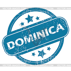 DOMINICA round stamp - vector clipart