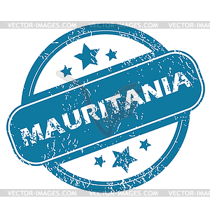 MAURITANIA round stamp - vector clipart