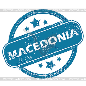 MACEDONIA round stamp - vector image