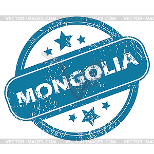 MONGOLIA round stamp - vector clipart