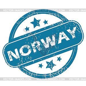 NORWAY round stamp - color vector clipart