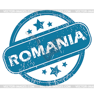 ROMANIA round stamp - color vector clipart