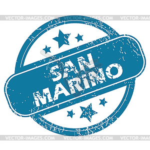SAN MARINO round stamp - vector clip art