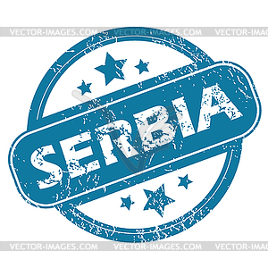 SERBIA round stamp - vector image