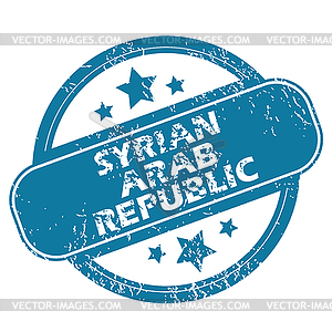 SYRIAN ARAB REPUBLIC round stamp - vector clip art