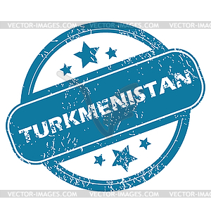 TURKMENISTAN round stamp - vector clipart