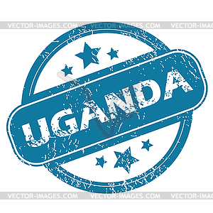 UGANDA round stamp - vector clipart