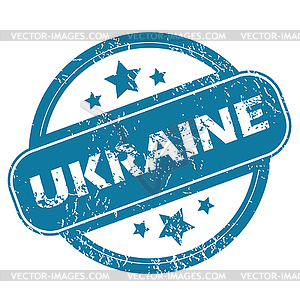 UKRAINE round stamp - vector clip art