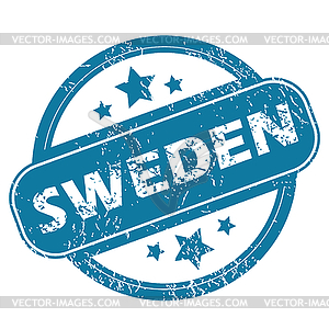 SWEDEN round stamp - vector clip art
