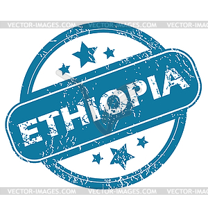 ETHIOPIA round stamp - vector clip art