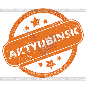 Aktyubinsk round stamp - color vector clipart