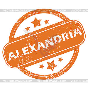 Alexandria round stamp - vector clip art