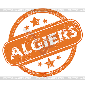 Algiers round stamp - vector image