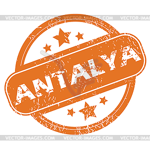 Antalya round stamp - vector clip art