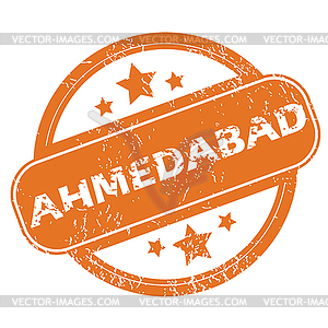 Ахмедабад круглую печать - стоковый клипарт