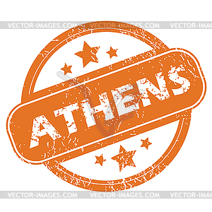 Athens round stamp - vector clip art