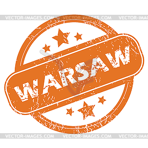 Warsaw rubber stamp - vector clipart / vector image