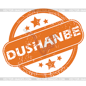 Dushanbe round stamp - vector image
