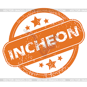 Incheon round stamp - vector clip art