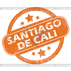 Santiago De Cali round stamp - vector clipart