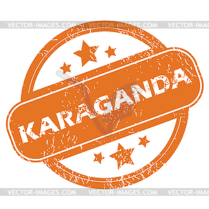 Karaganda round stamp - vector image
