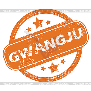 Gwangju round stamp - vector image