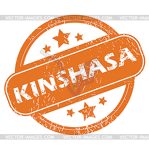 Kinshasa round stamp - vector clip art