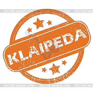 Klaipeda round stamp - vector clipart