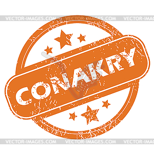 Conakry round stamp - vector clipart