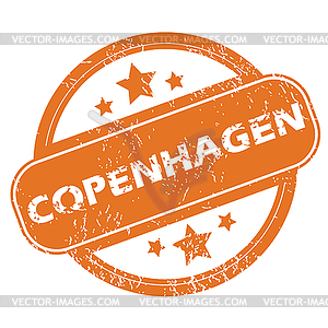 Copenhagen round stamp - color vector clipart