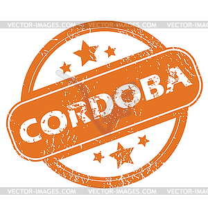 Cordoba round stamp - vector clip art