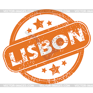 Лиссабон круглую печать - клипарт в векторном формате